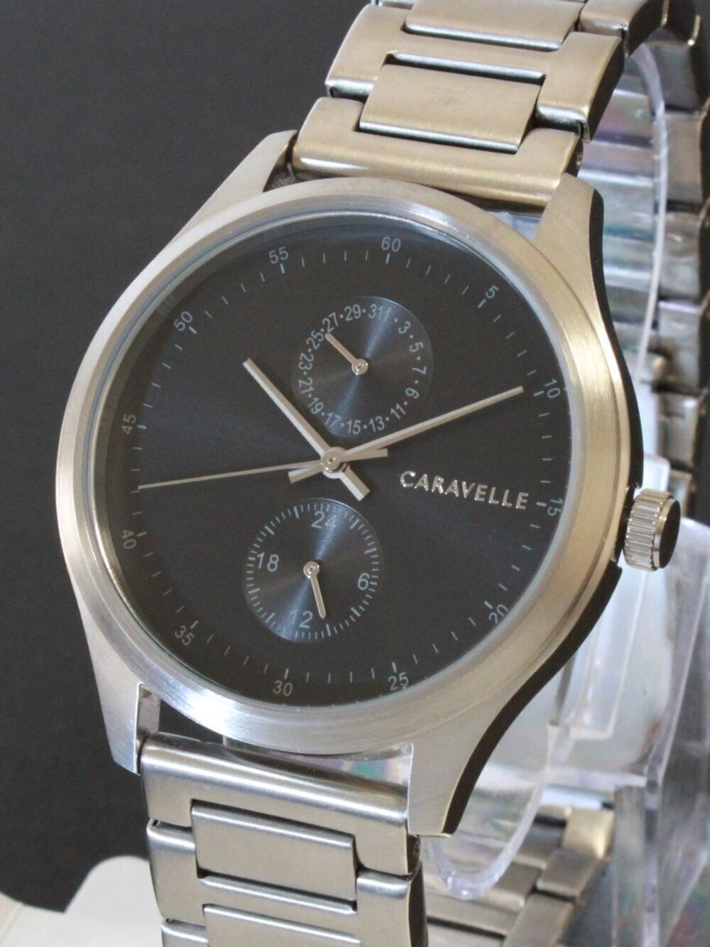Caravelle Men's Min Max Casual Watch By Bulova Date Indicator 24-Hr Dial 41mm